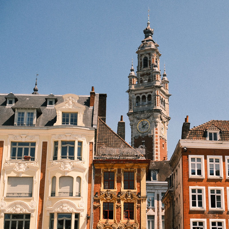 View of the Grand Place in Lille, a vibrant cultural hub for French immersion in northern France