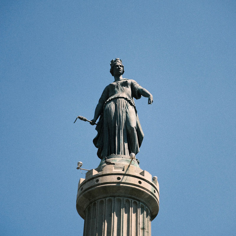 La Déesse de Lille standing proudly on the Grand Place, symbol of the city's heritage and spirit