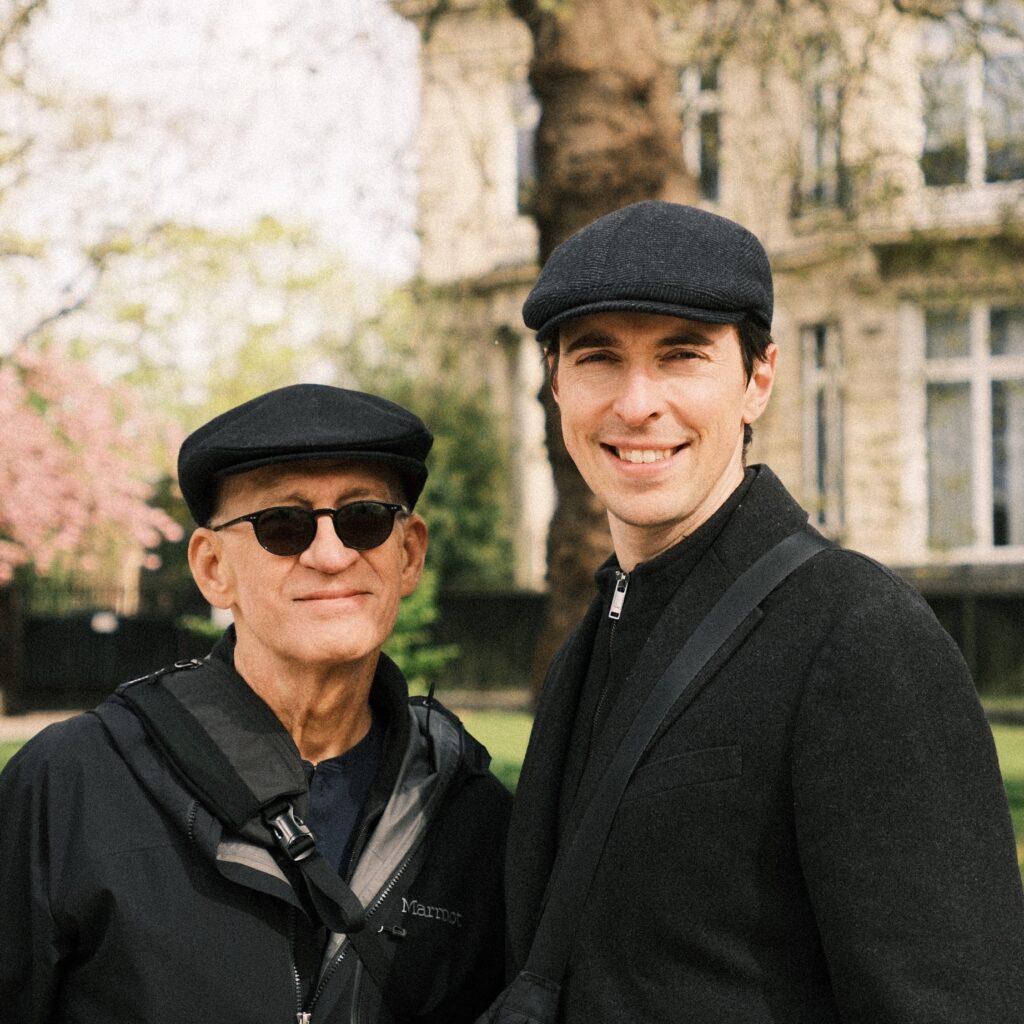 Student and French teacher Jérôme during a French immersion experience in Lille, France
